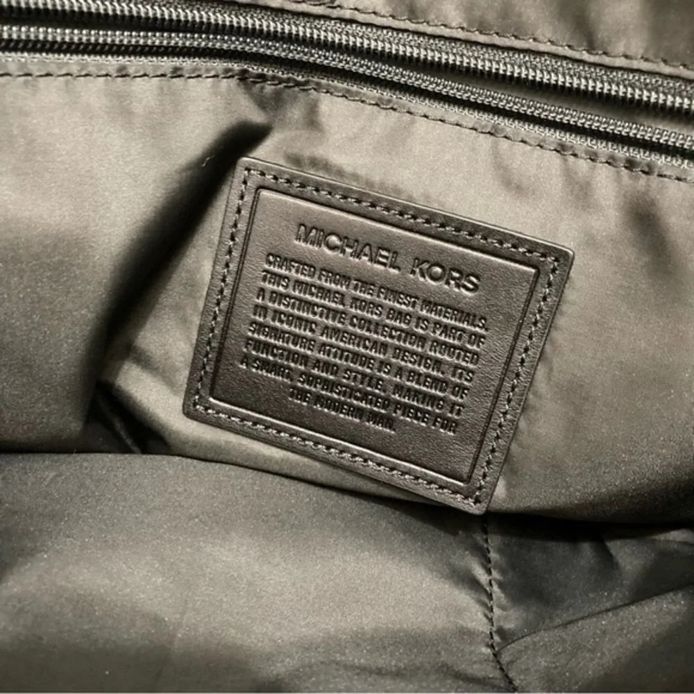 Michael kors black nylon laptop messenger bag unisex